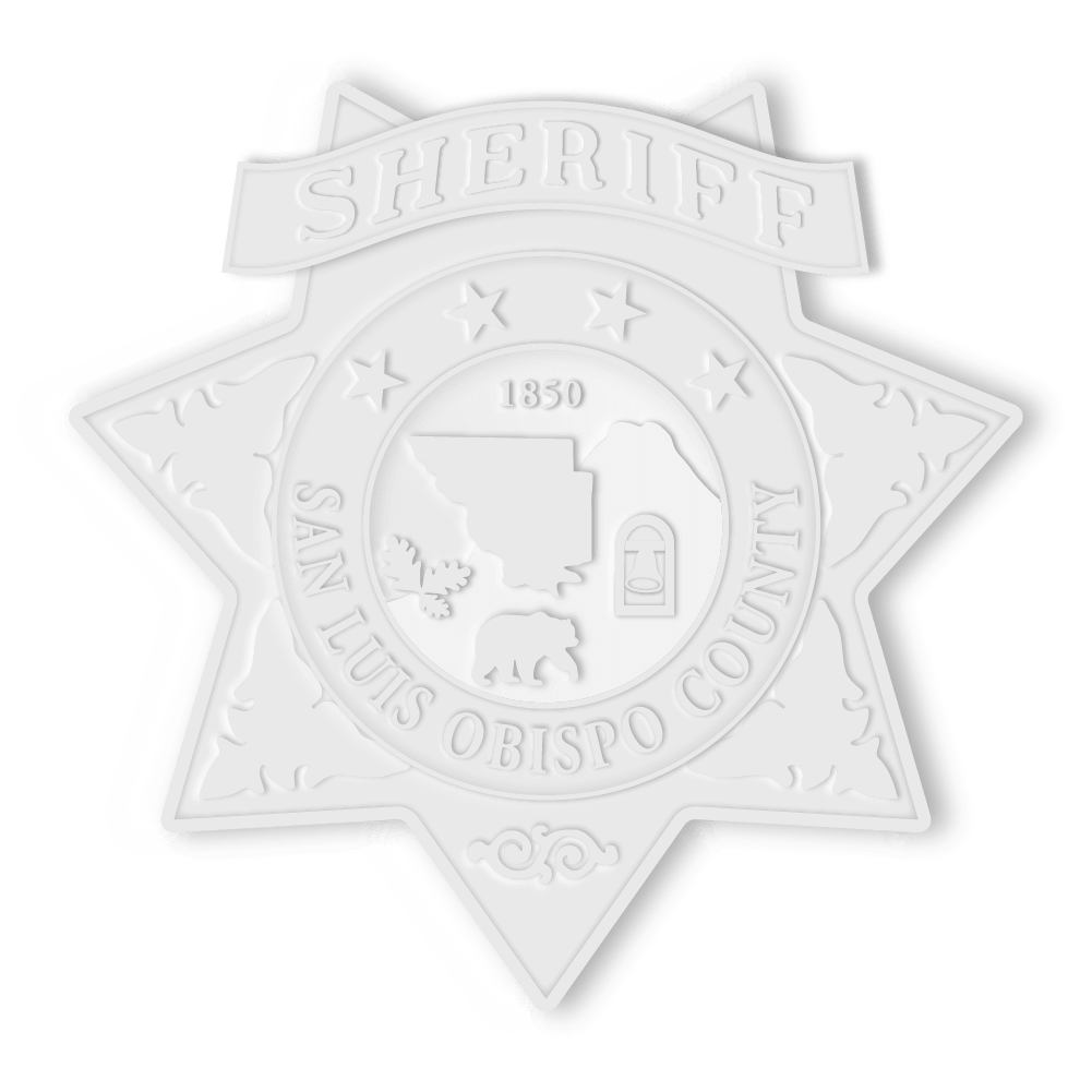 SLO Sheriff's badge in white
